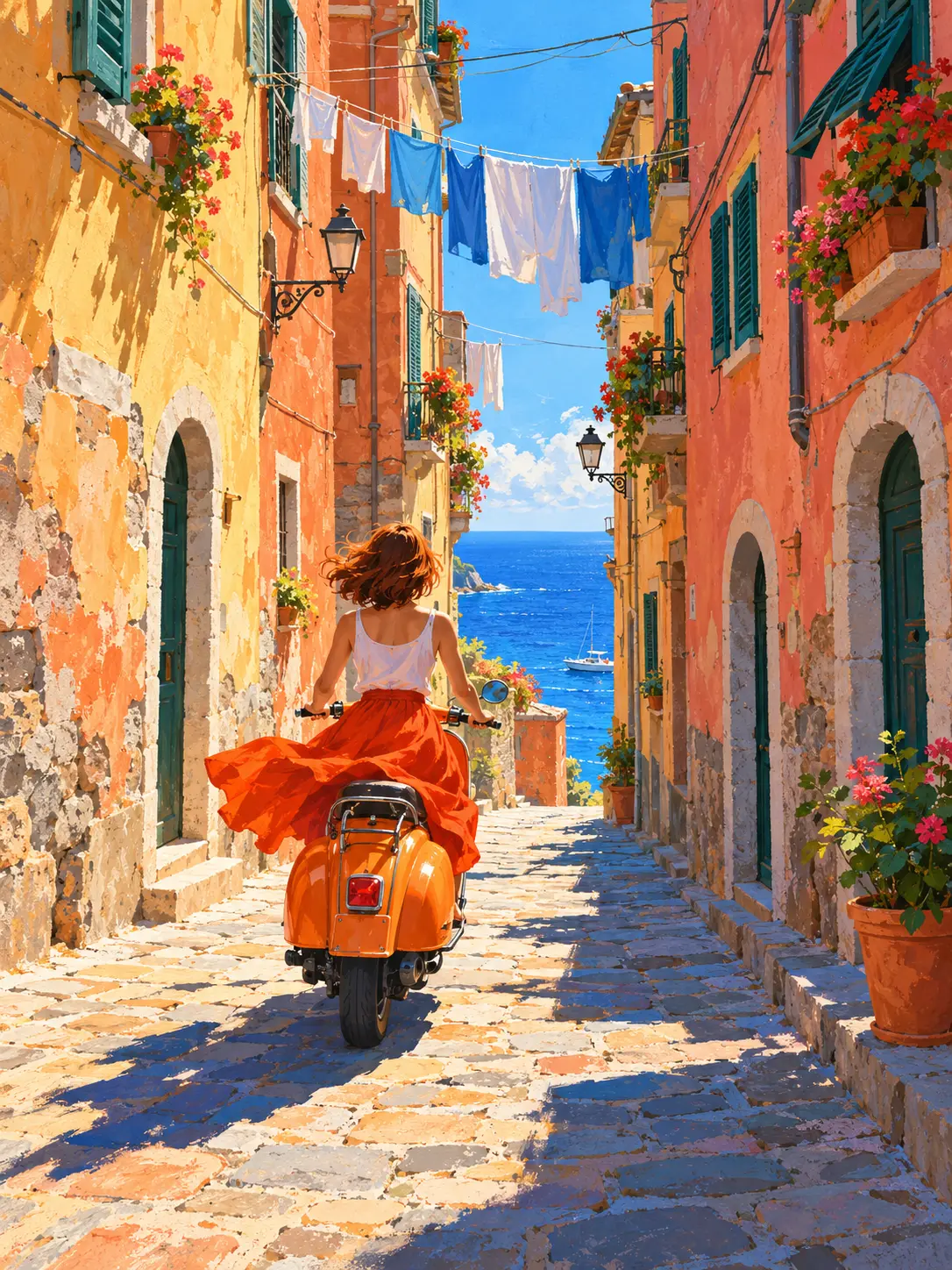 Contemporary Digital Gouache Painting