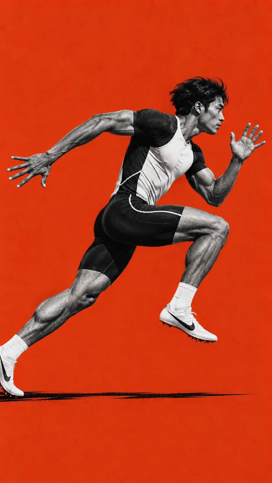 Dramatic Minimalist Sprint Poster