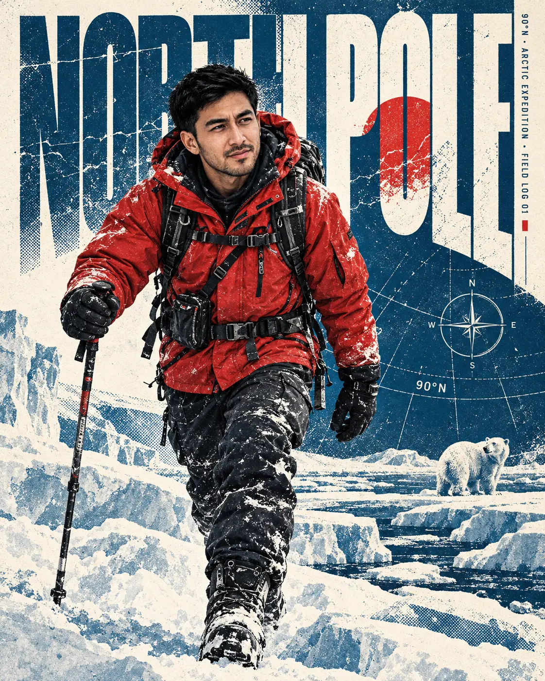 North Pole Expedition Editorial Poster
