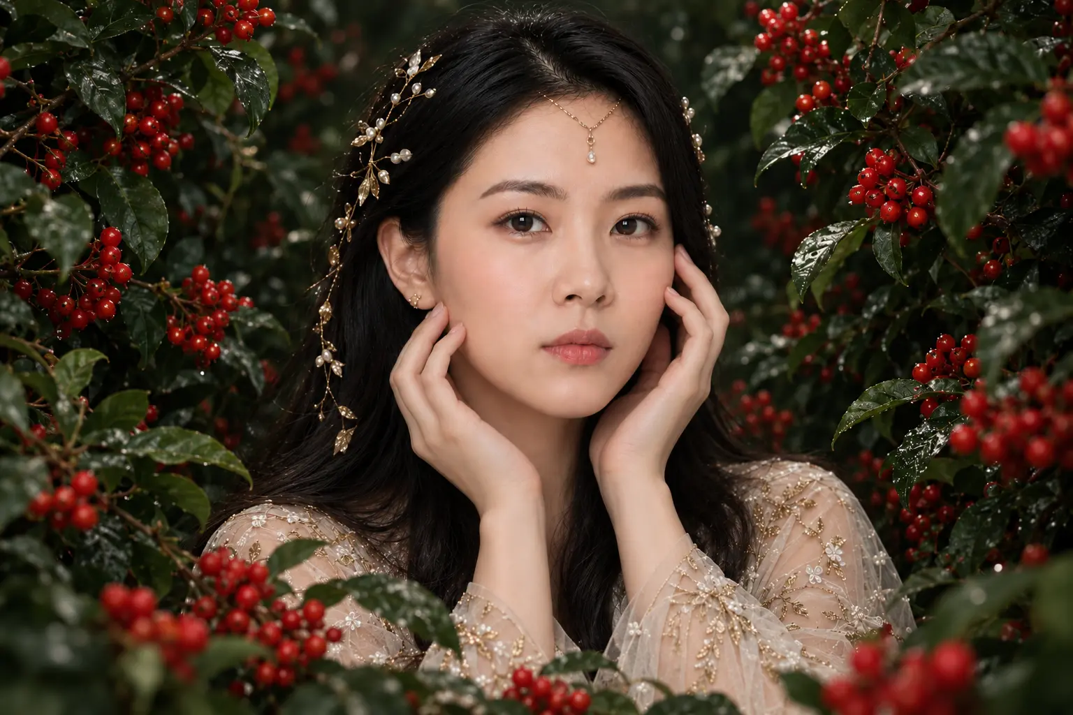 Enchanted Holly Berry Portrait
